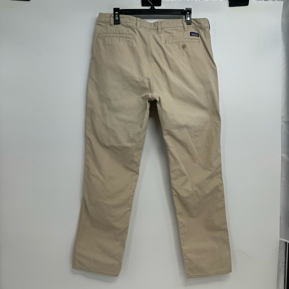 Patagonia Duck Pants Mens 35 X 30.5 Beige Straight Fit Organic Cotton WORK WEAR - Picture 2 of 12